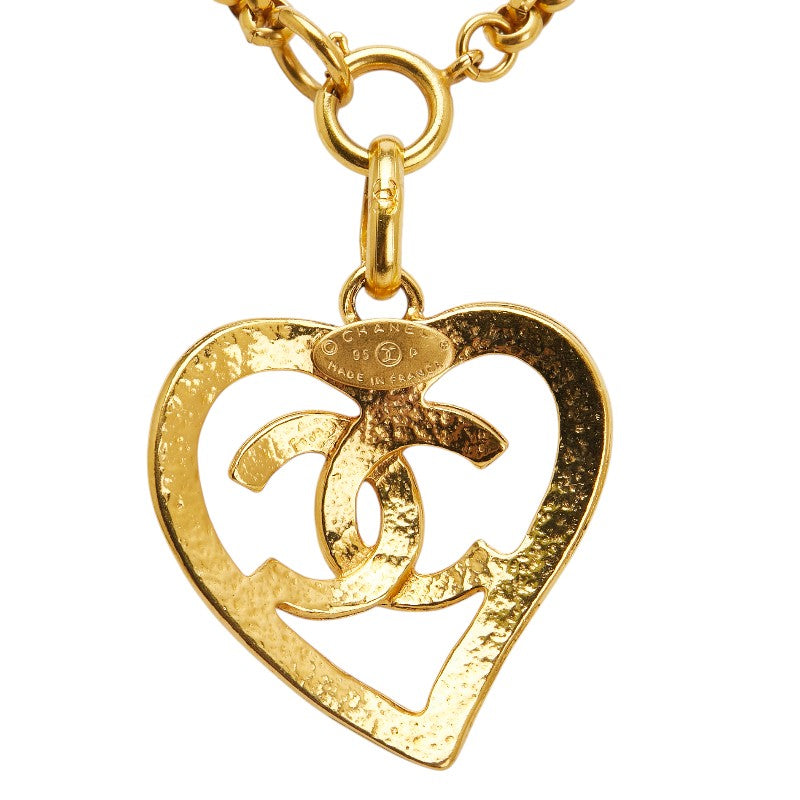 Chanel Coco Mark Heart Circle Necklace