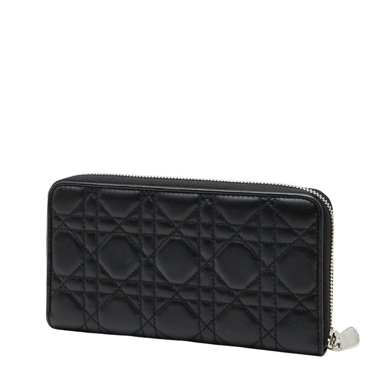 Dior Lady Dior Cannage Leather Long Wallet
