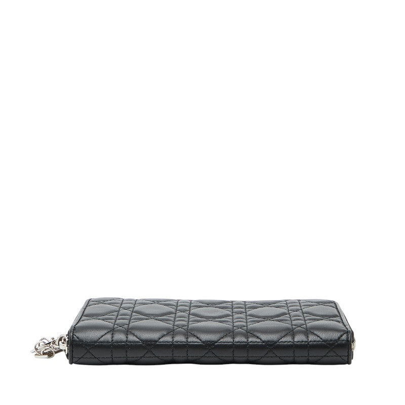 Dior Lady Dior Cannage Leather Long Wallet