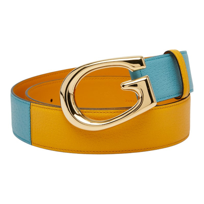 Gucci G Buckle Leather Belt