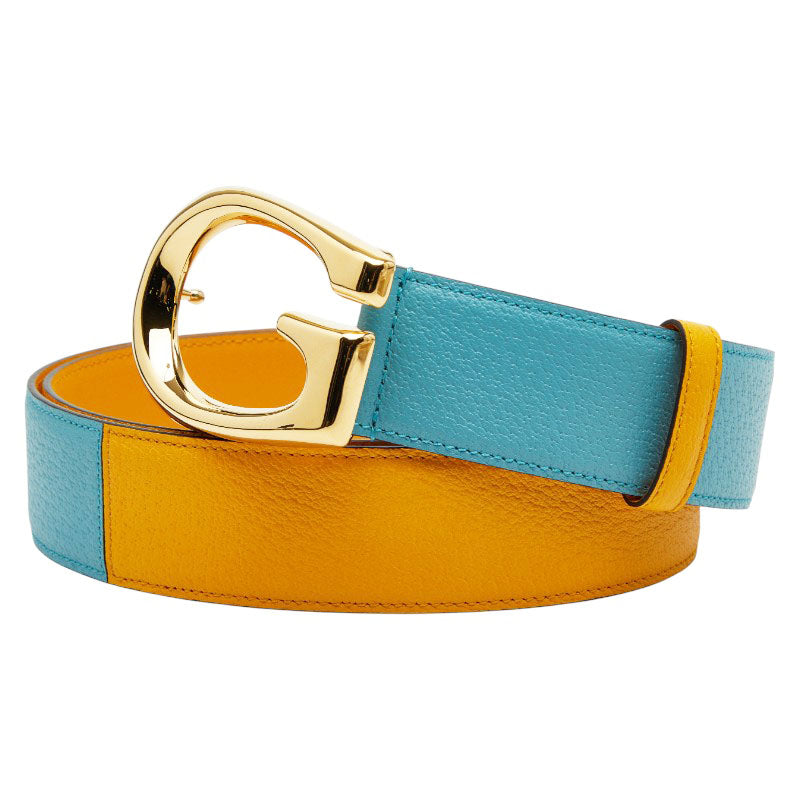 Gucci G Buckle Leather Belt