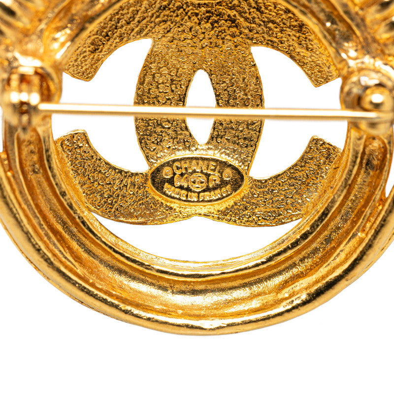 Chanel Gold Plated Coco Mark Brooch 94P