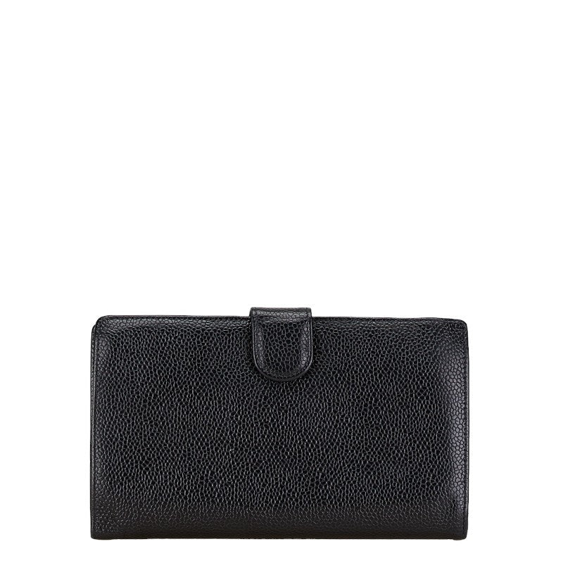 Chanel Coco Mark Caviar Long Wallet