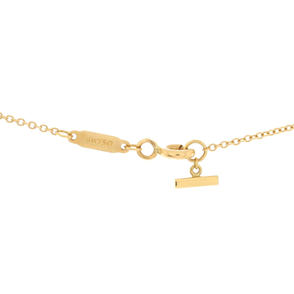 T Smile Pendant Necklace 18K Yellow Gold with Diamonds Mini