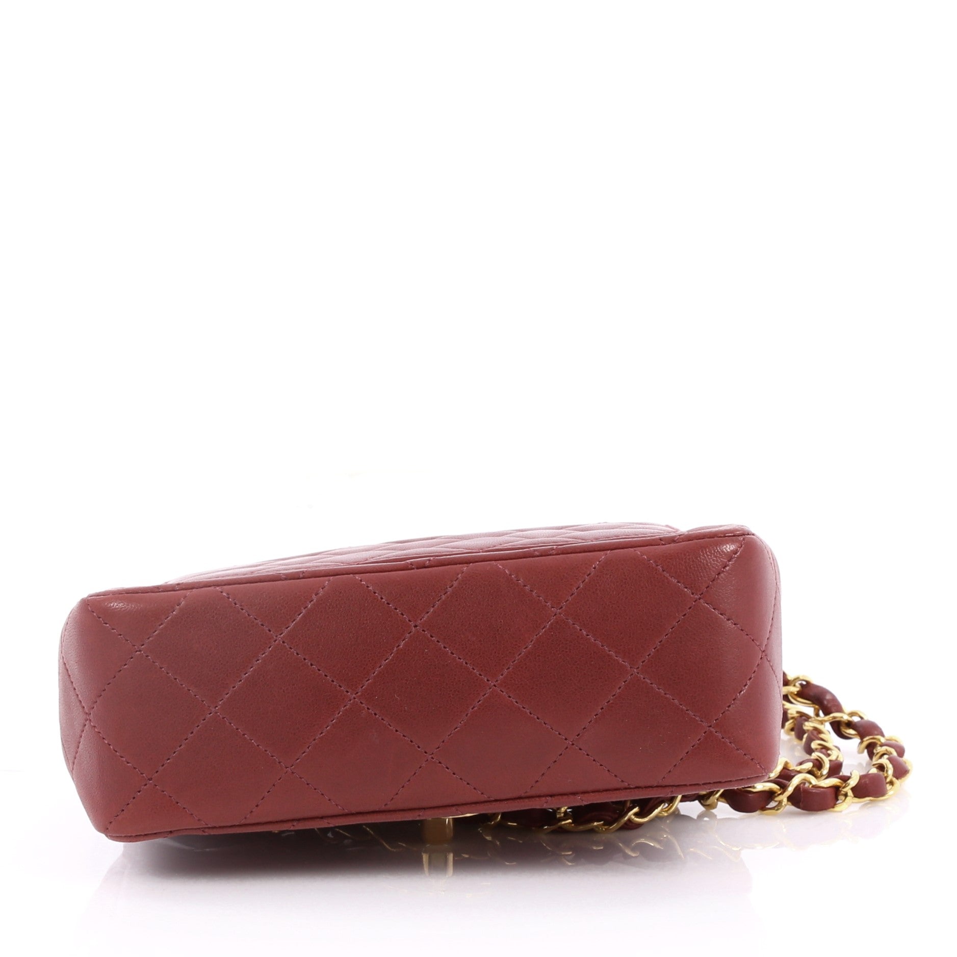 Vintage Square Classic Single Flap Bag Quilted Lambskin Mini