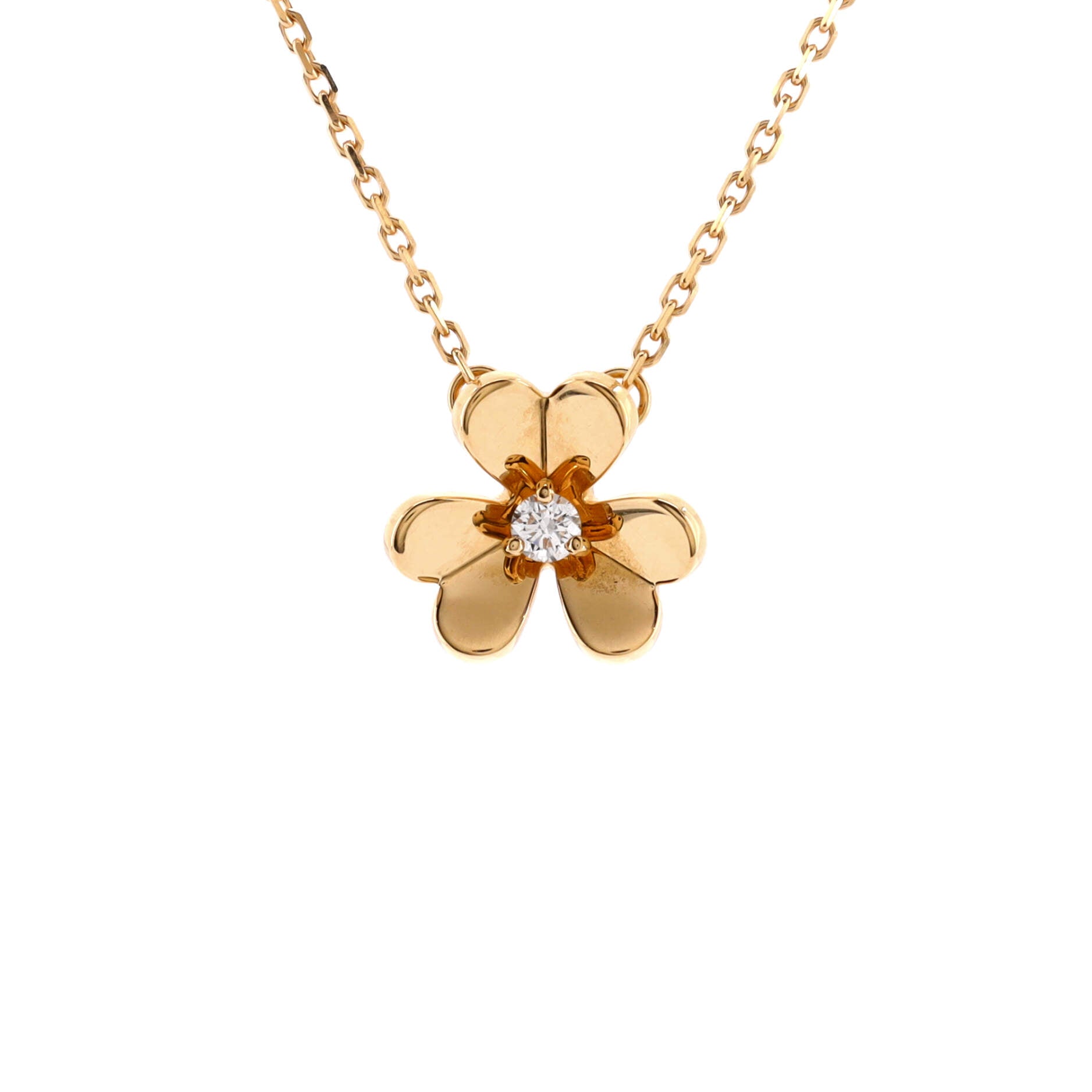 Frivole Pendant Necklace 18K Yellow Gold and Diamond Mini