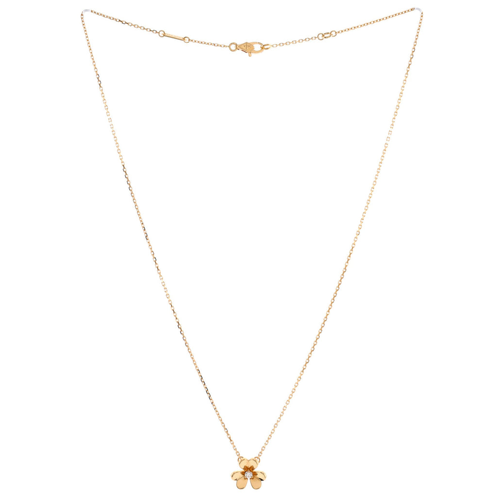 Frivole Pendant Necklace 18K Yellow Gold and Diamond Mini