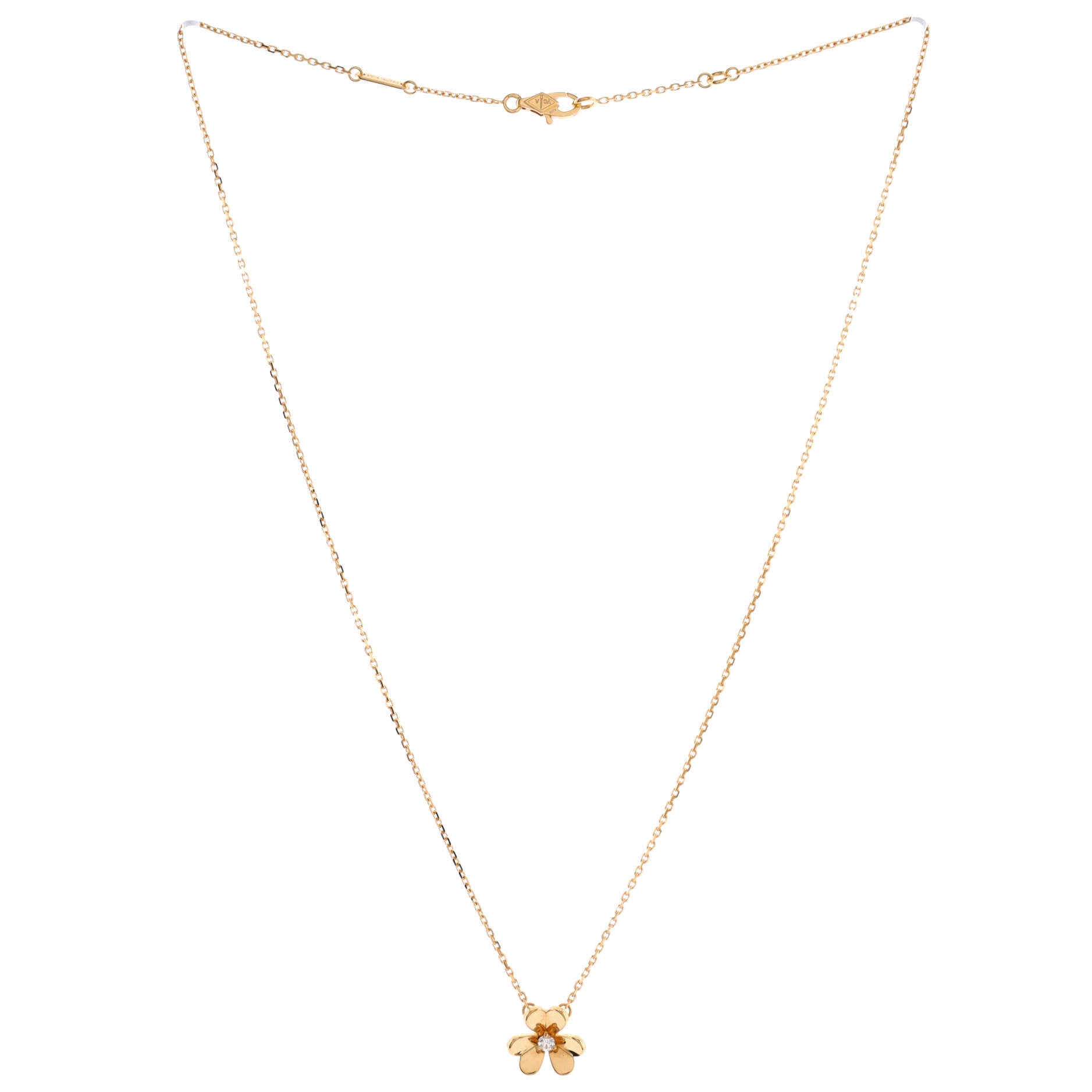 Frivole Pendant Necklace 18K Yellow Gold and Diamond Mini