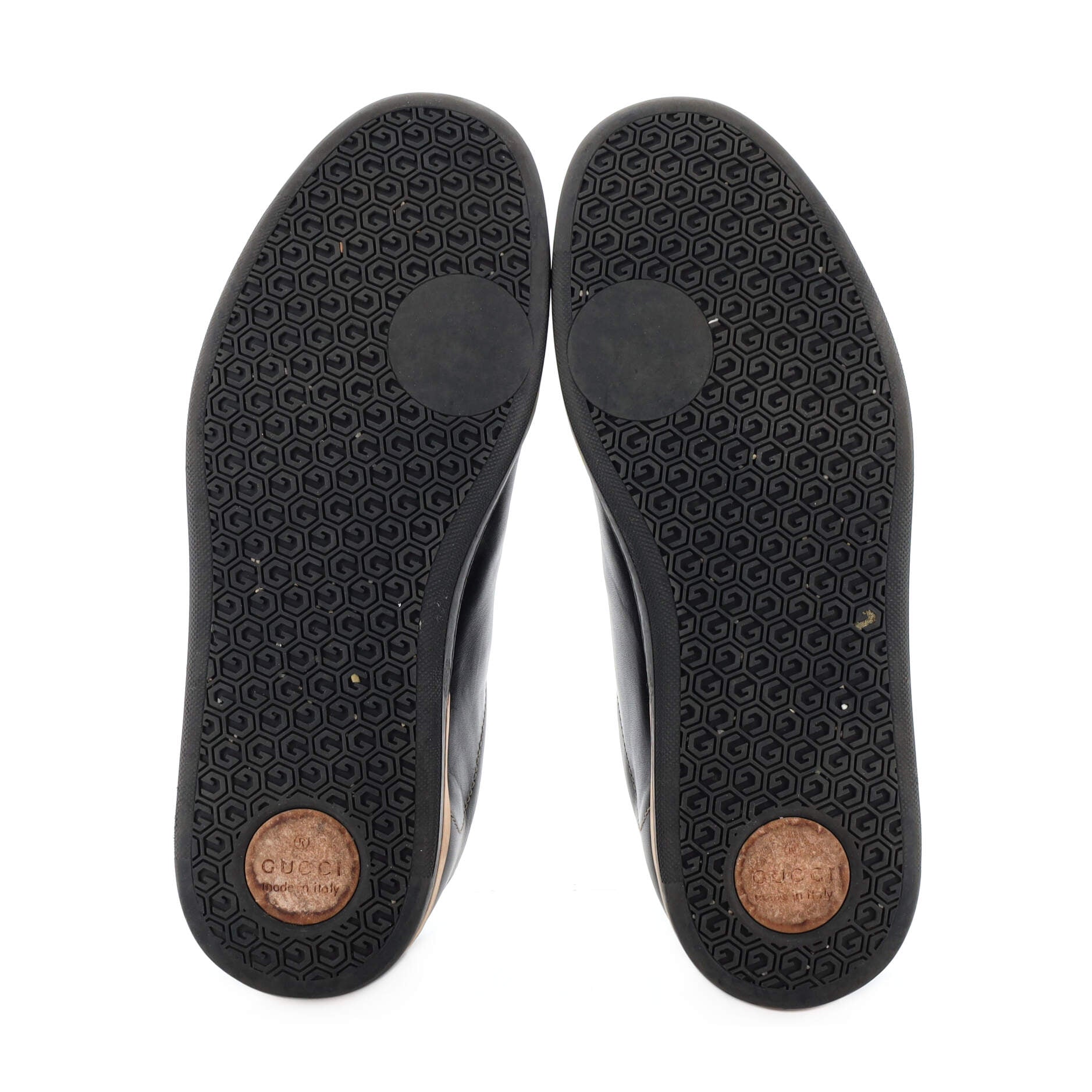Men's GG Low-Top Sneakers Leather with GG Coated Canvas