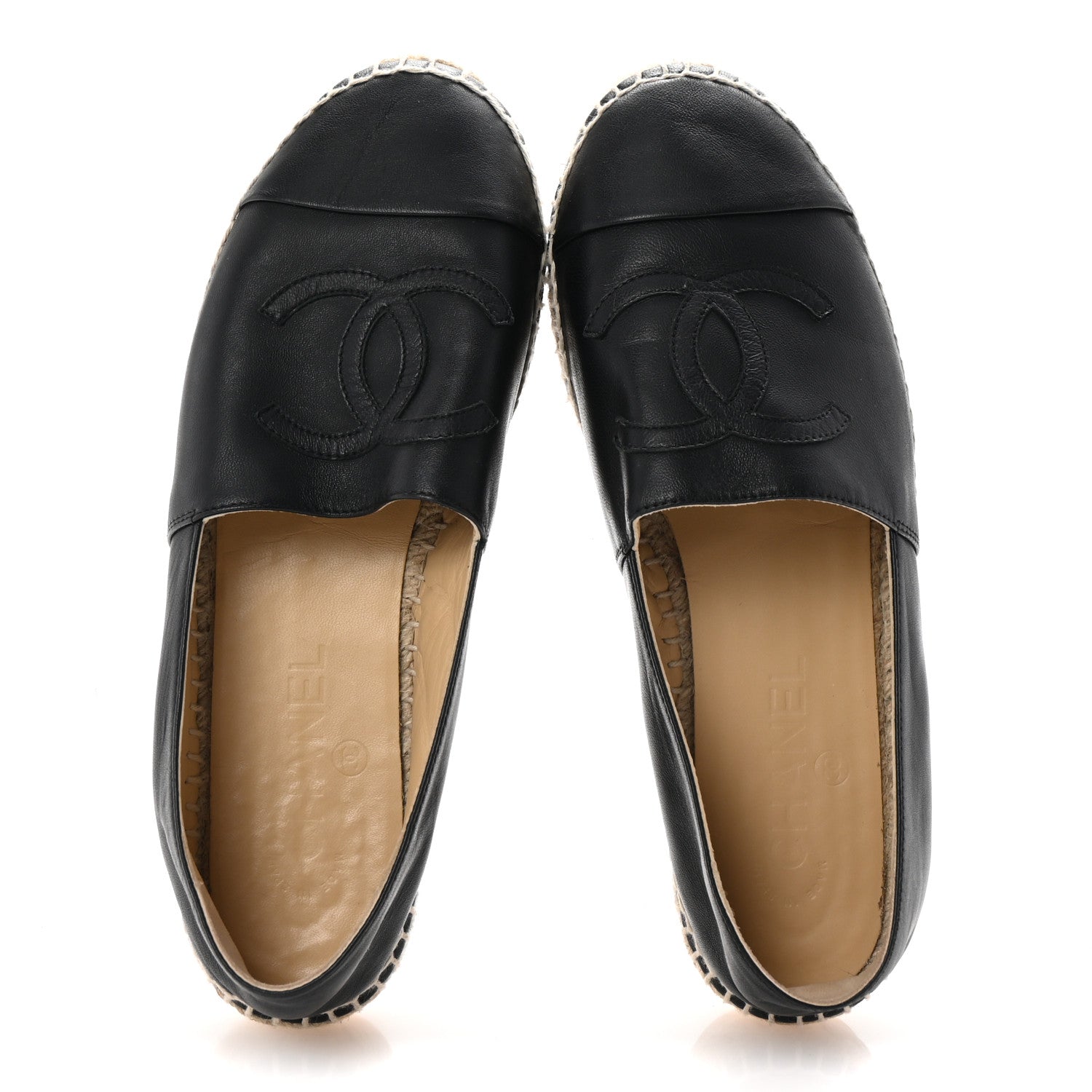 Lambskin CC Espadrilles 38 Black