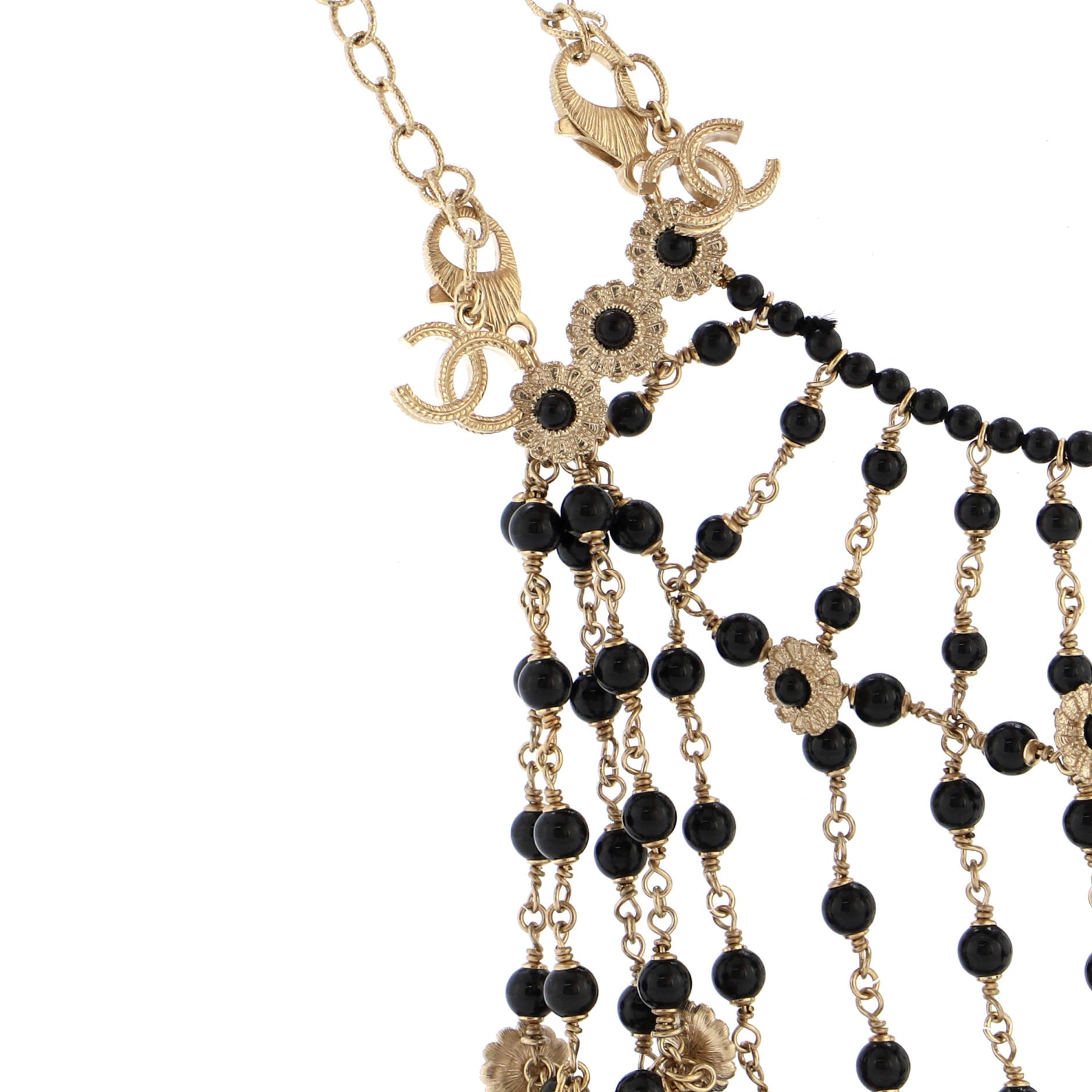 Paris in Rome Cape Necklace Metal and Beads