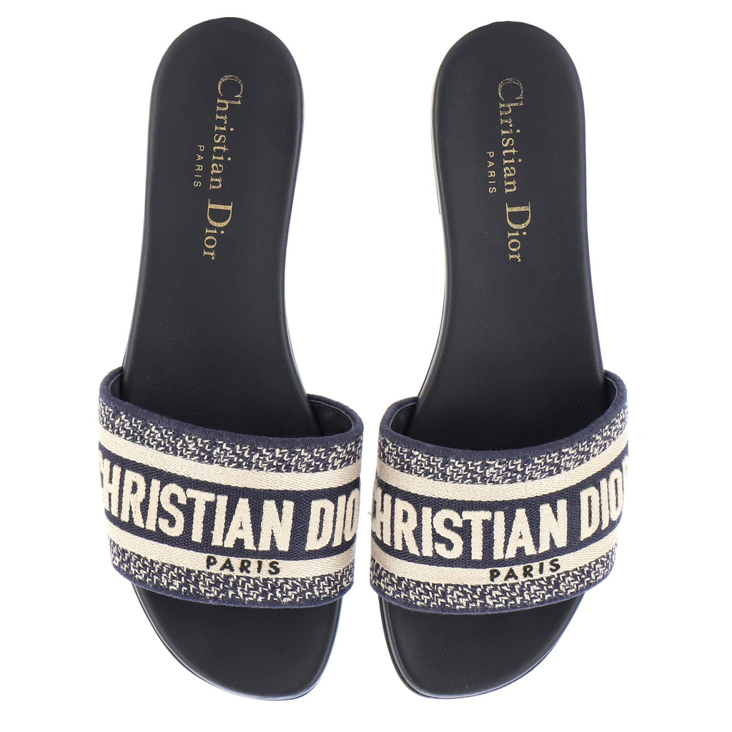 Women's Dway Flat Sandals Embroidered Canvas