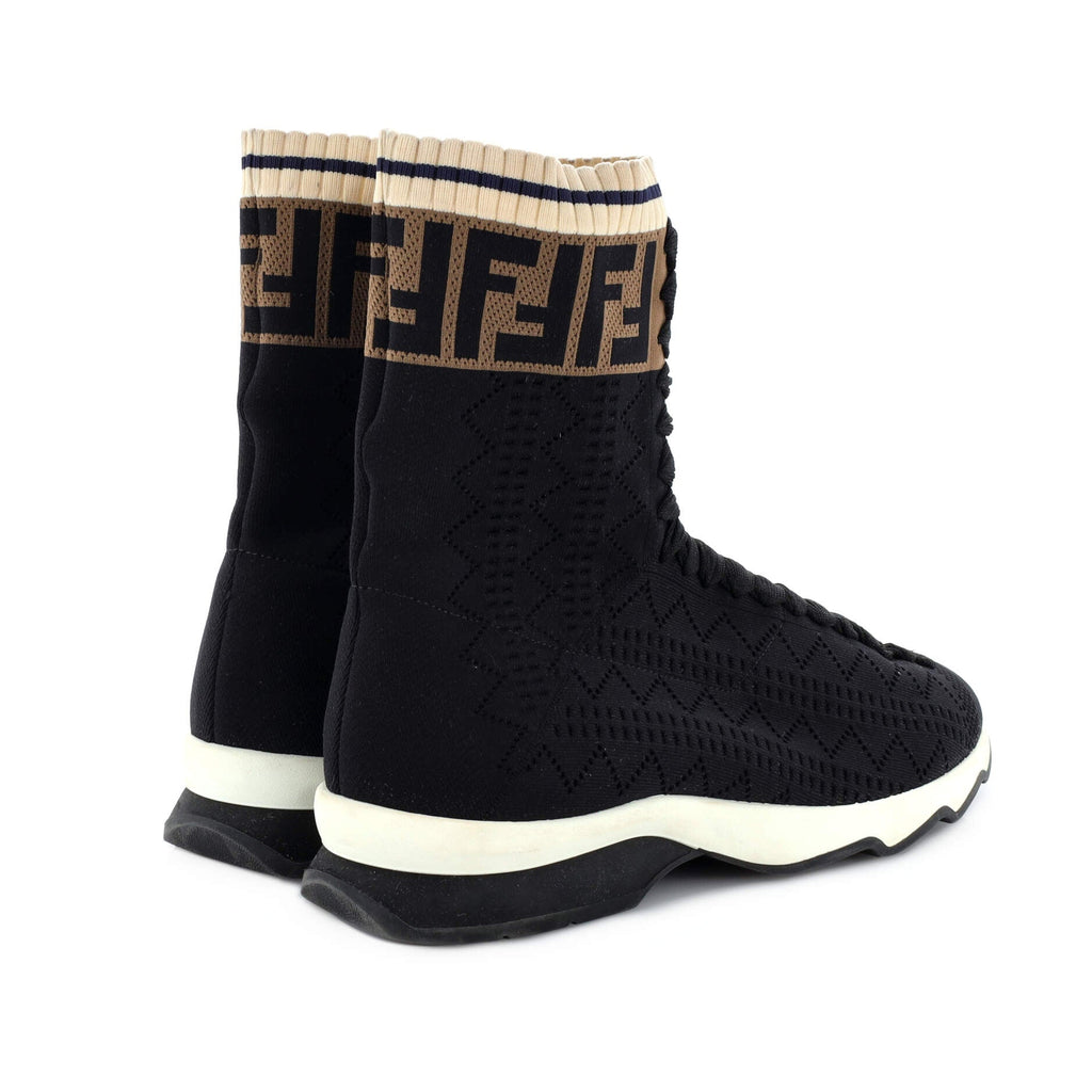 Women's Rockoko High-Top Sneakers Knit Stretch Fabric with Zucca Trim