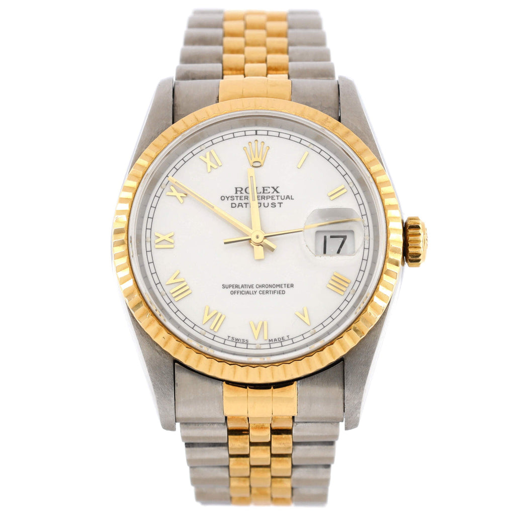 Oyster Perpetual Datejust Automatic Watch Stainless Steel and Yellow Gold 36