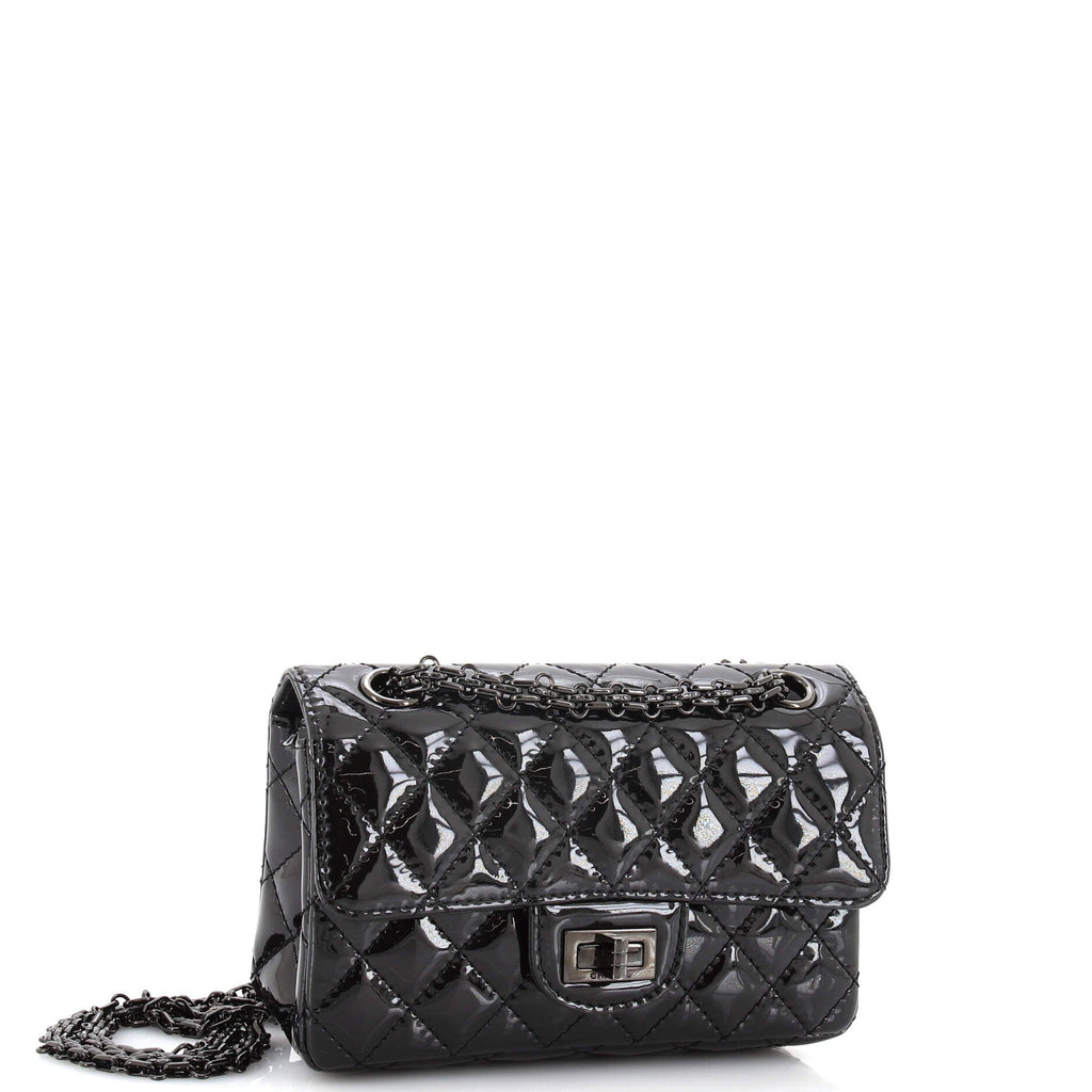 So Black Reissue 2.55 Flap Bag Quilted Patent Mini