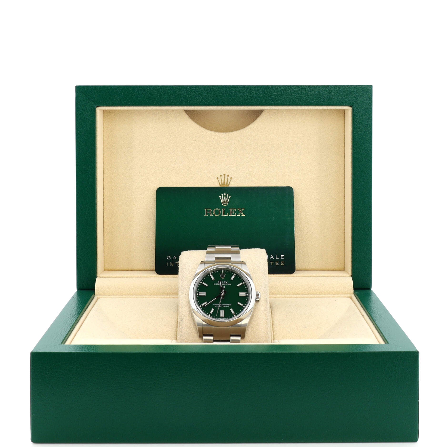 Oyster Perpetual Green Automatic Watch Stainless Steel 36