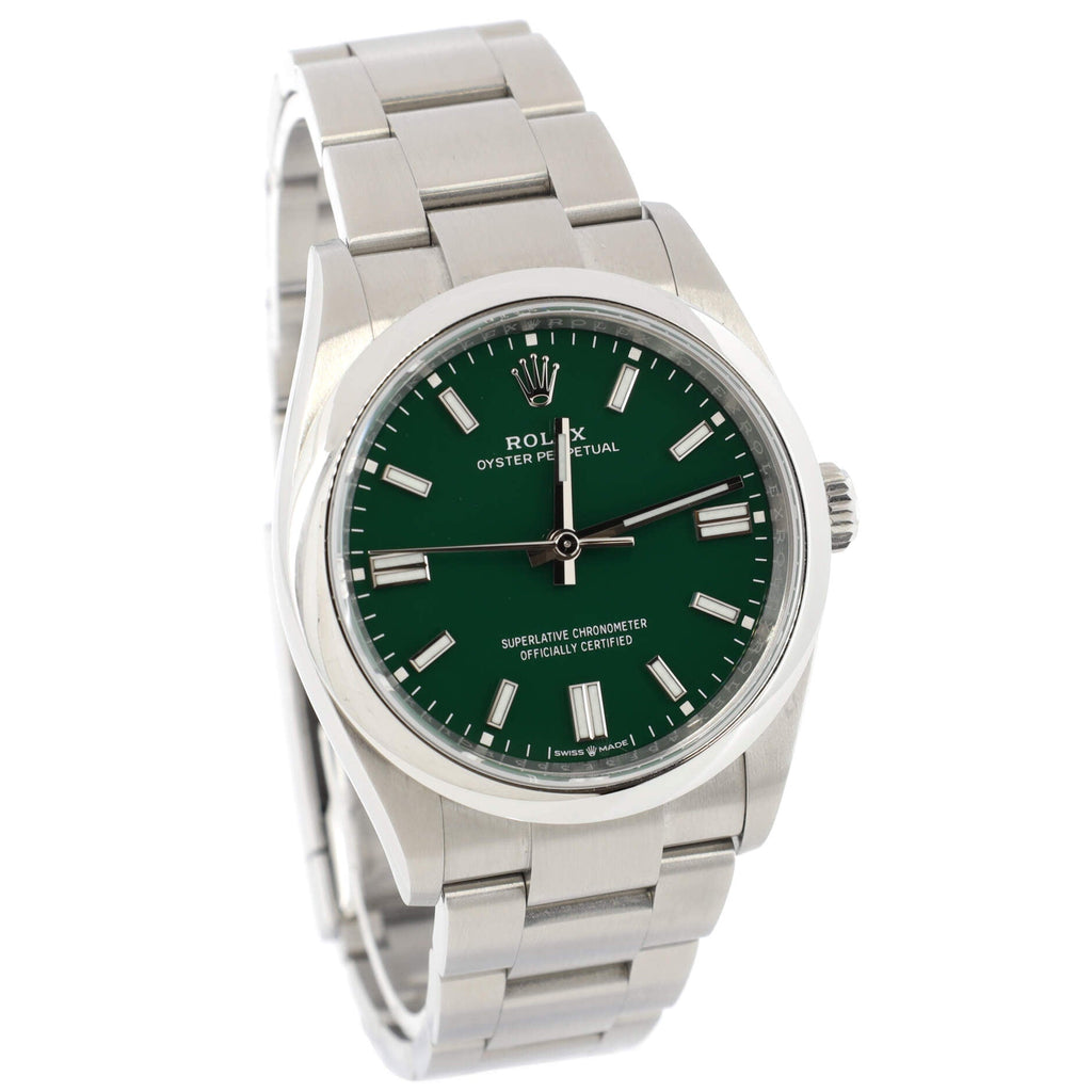 Oyster Perpetual Green Automatic Watch Stainless Steel 36