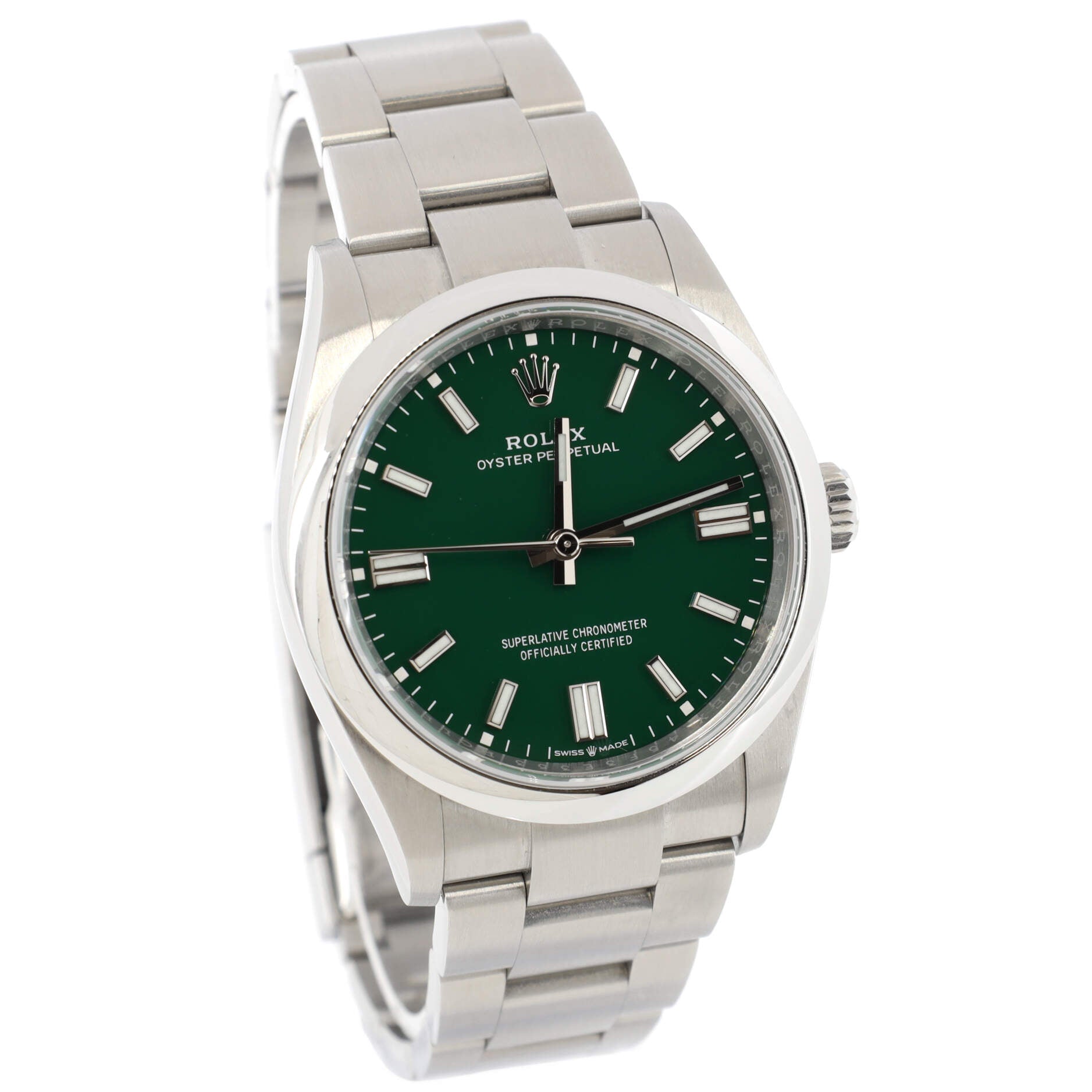 Oyster Perpetual Green Automatic Watch Stainless Steel 36
