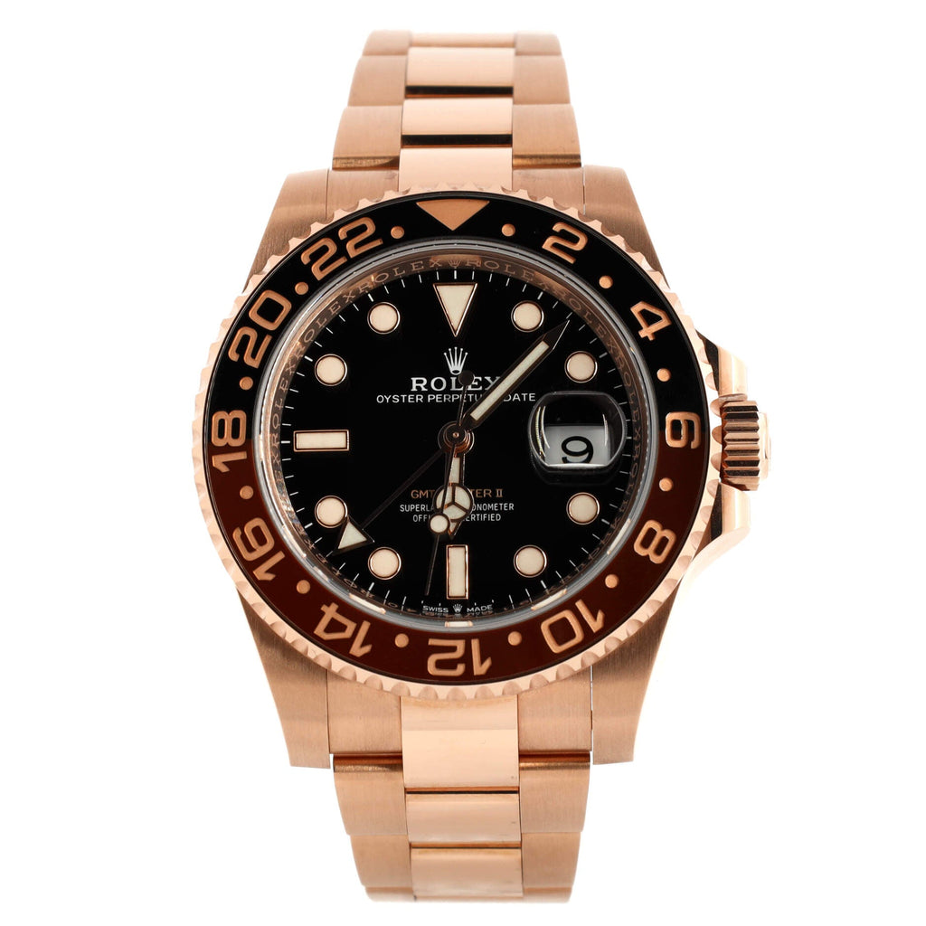 Oyster Perpetual Date GMT-Master II Rootbeer Automatic Watch Rose Gold and Cerachrom 40