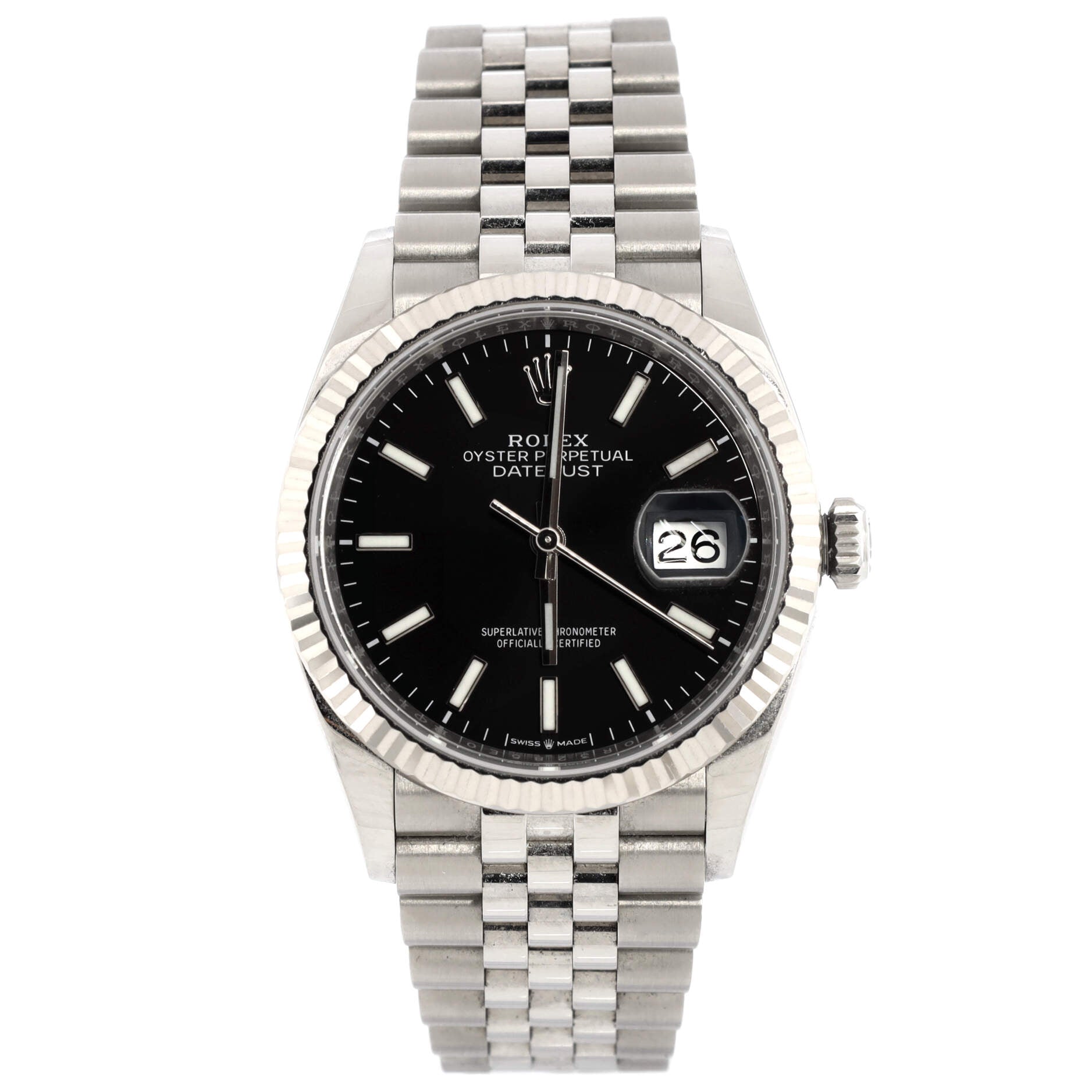 Oyster Perpetual Datejust Automatic Watch Stainless Steel and White Gold 36