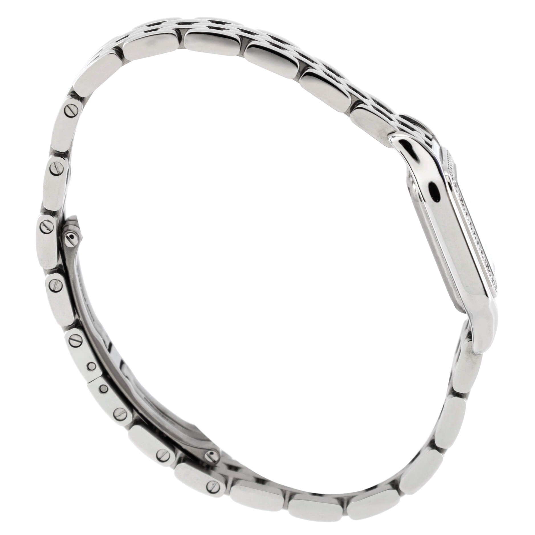 Panthere de Cartier Quartz Watch Stainless Steel with Diamond Bezel 22