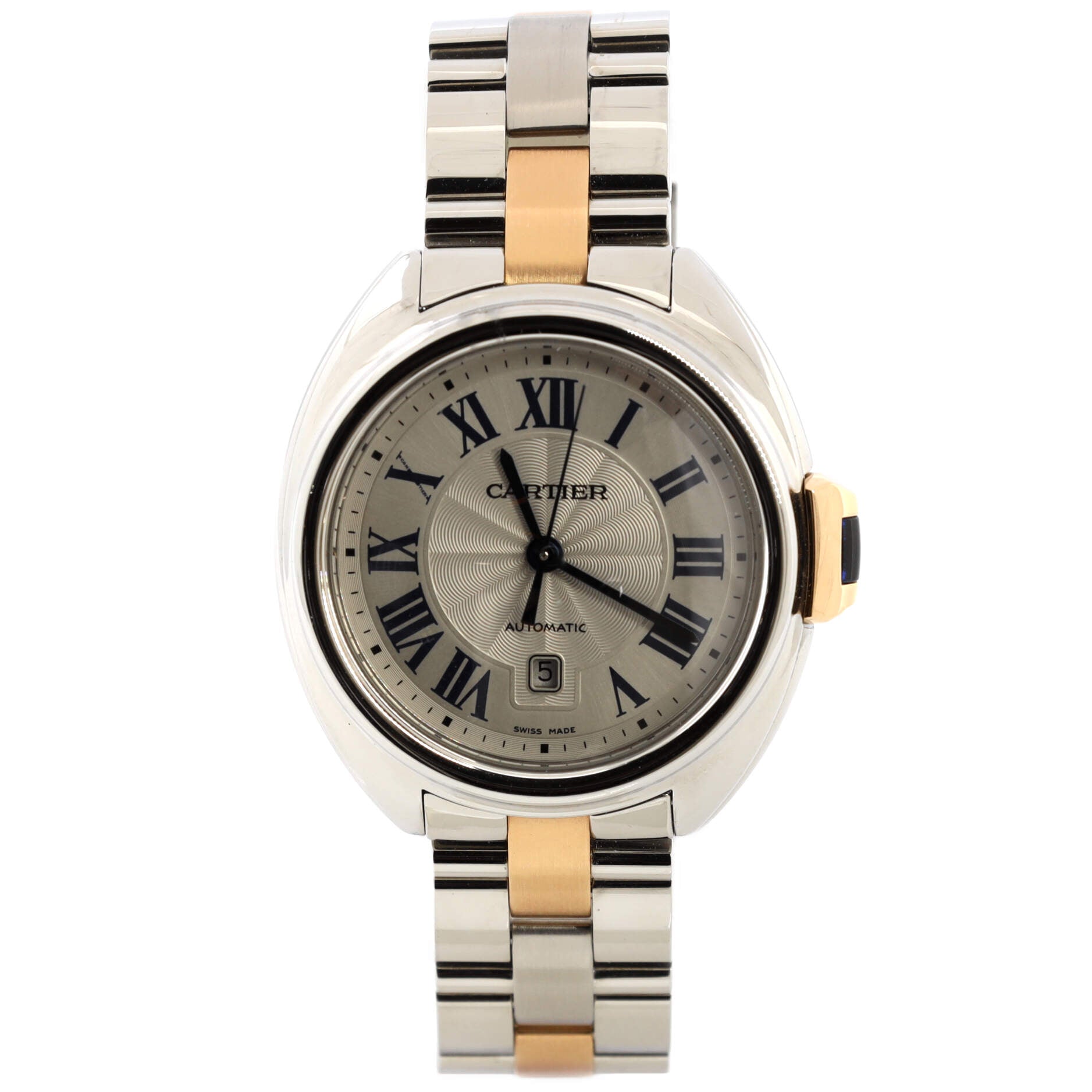 Cle de Cartier Automatic Watch Stainless Steel and Rose Gold 31