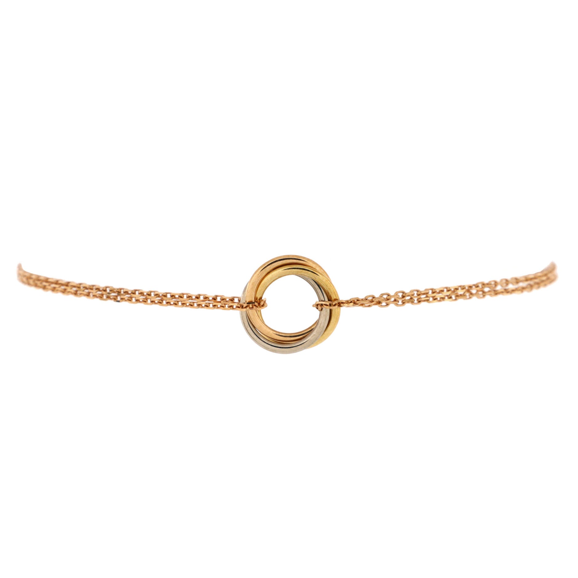 Trinity Chain Bracelet 18K Tricolor Gold