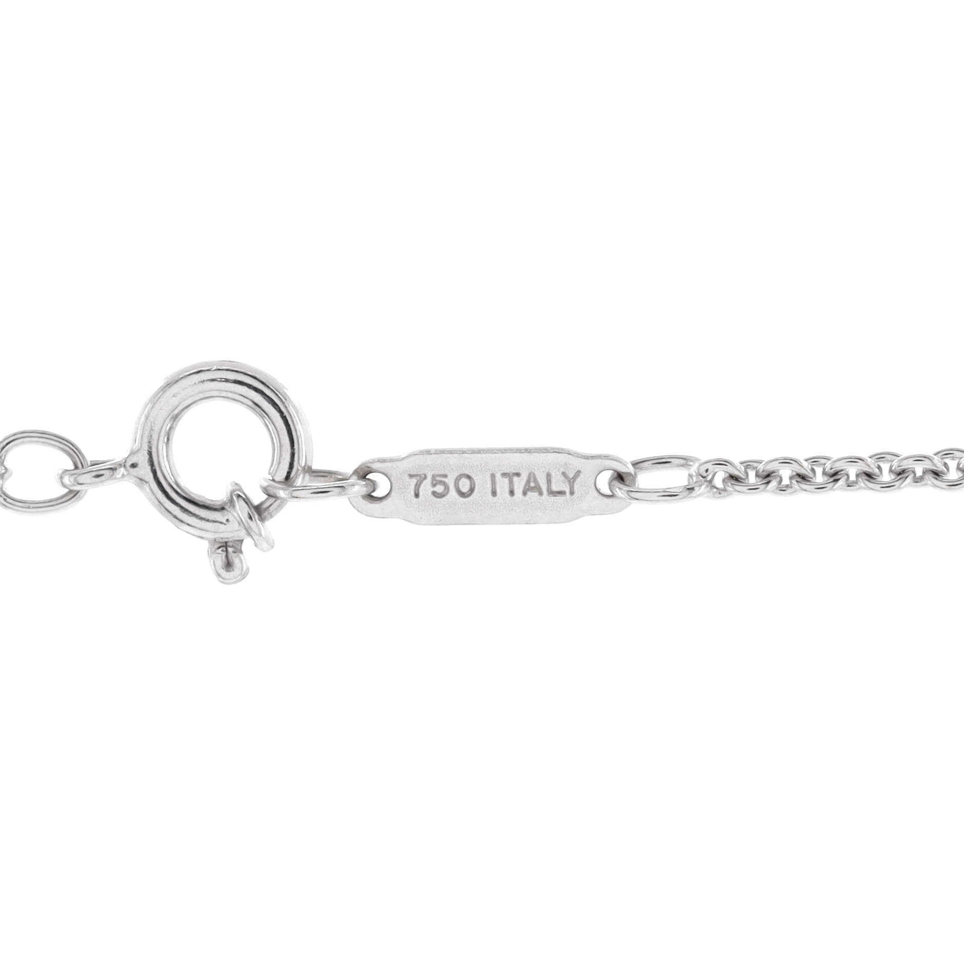 Atlas Open Medallion Pendant Necklace 18K White Gold with Diamonds Large
