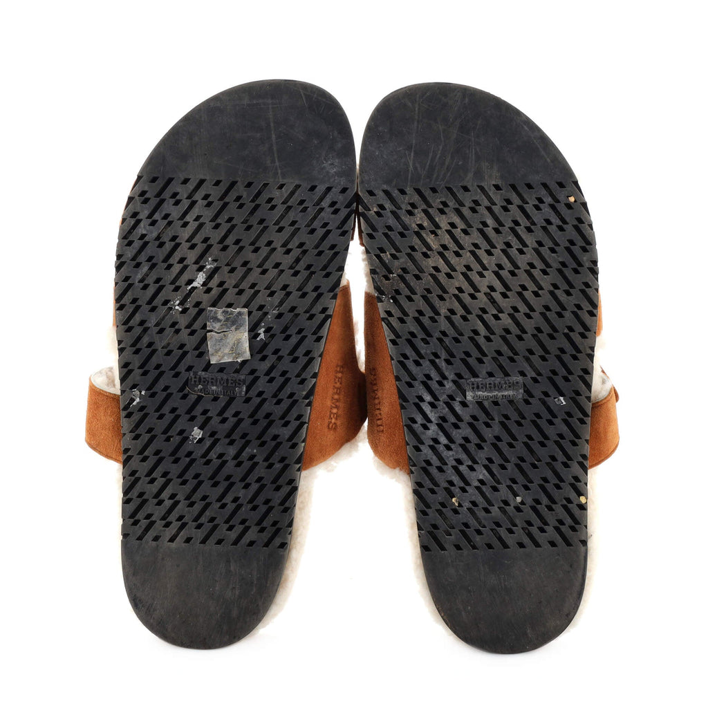 Men's Chypre Sandals Suede with Shearling