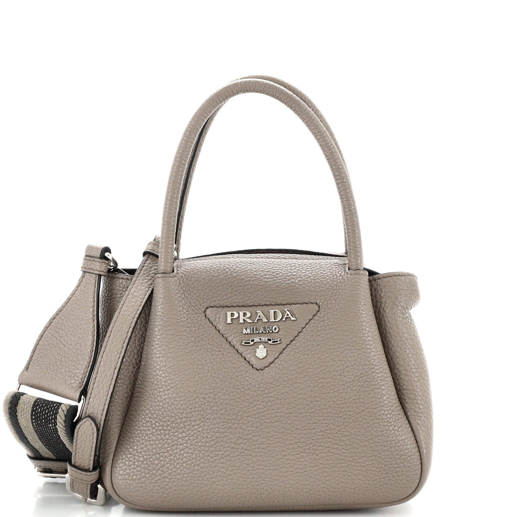 Flou Zipped Top Handle Bag Vitello Daino Mini