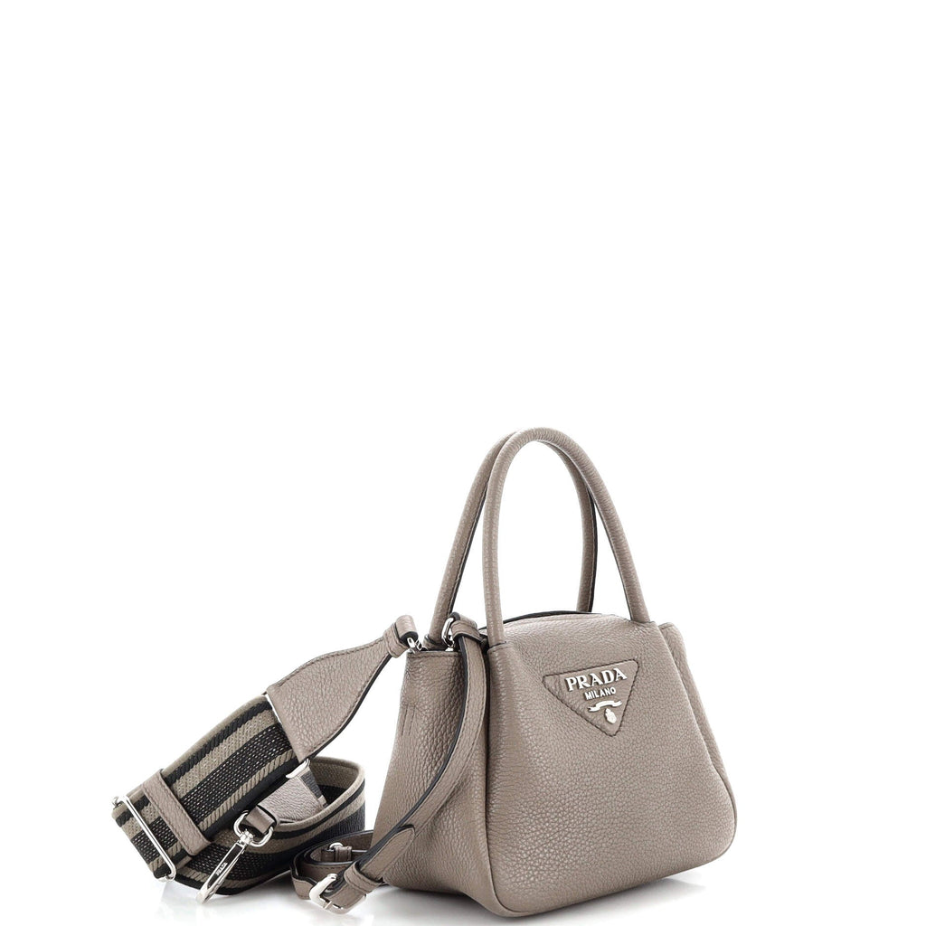 Flou Zipped Top Handle Bag Vitello Daino Mini