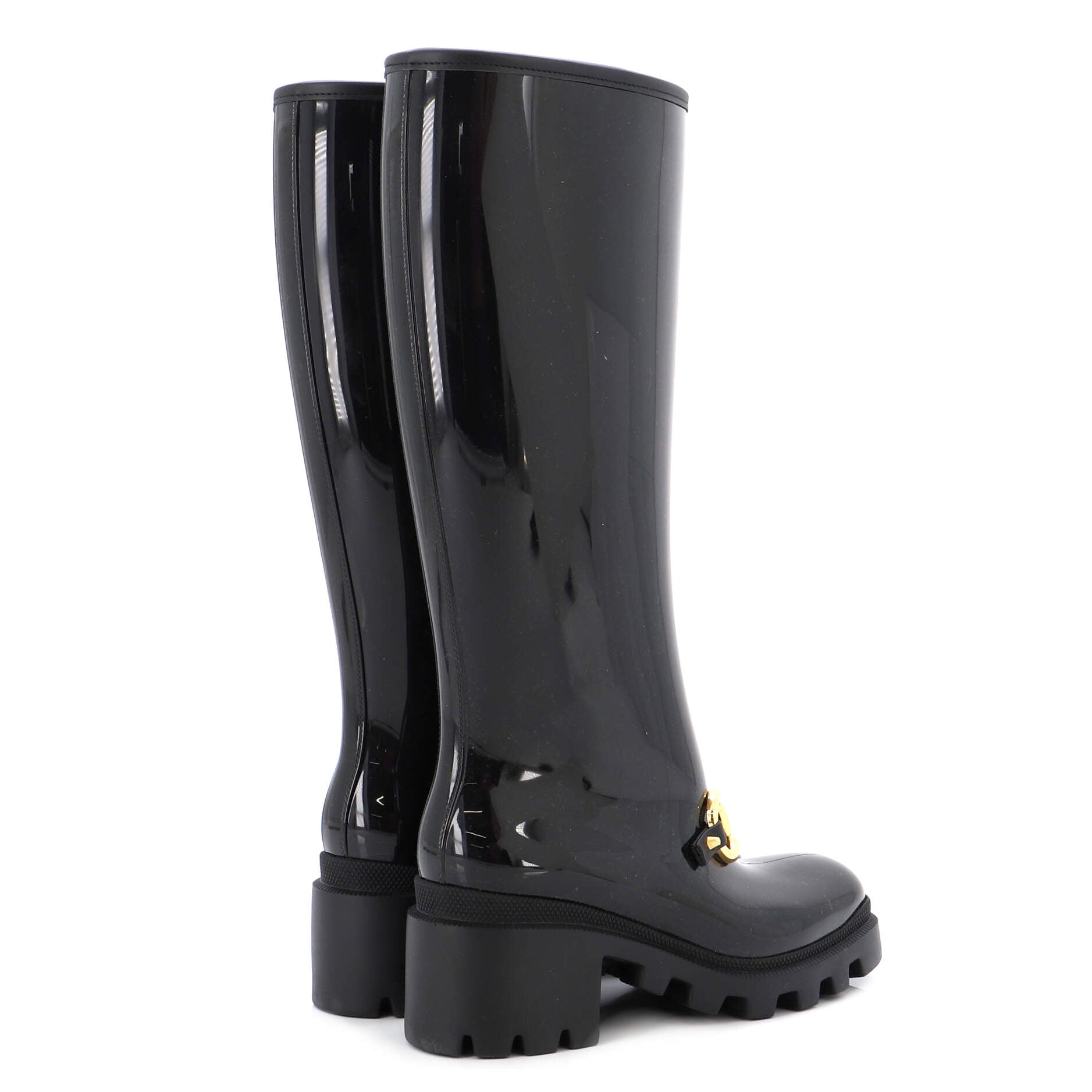Women's Horsebit Knee High Boots (Outlet) Rubber