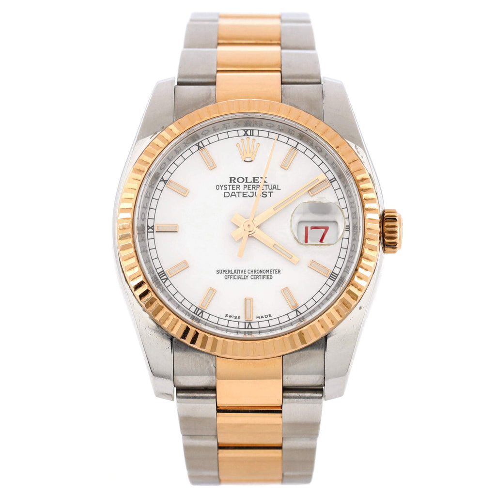 Oyster Perpetual Datejust Automatic Watch Stainless Steel and Rose Gold 36
