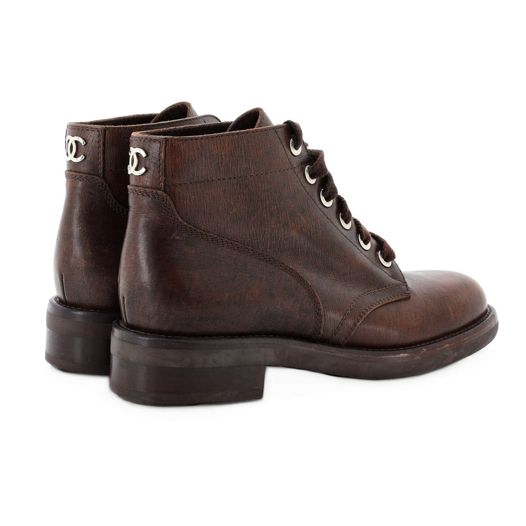 Women's CC Lace Up Ankle Boots Leather