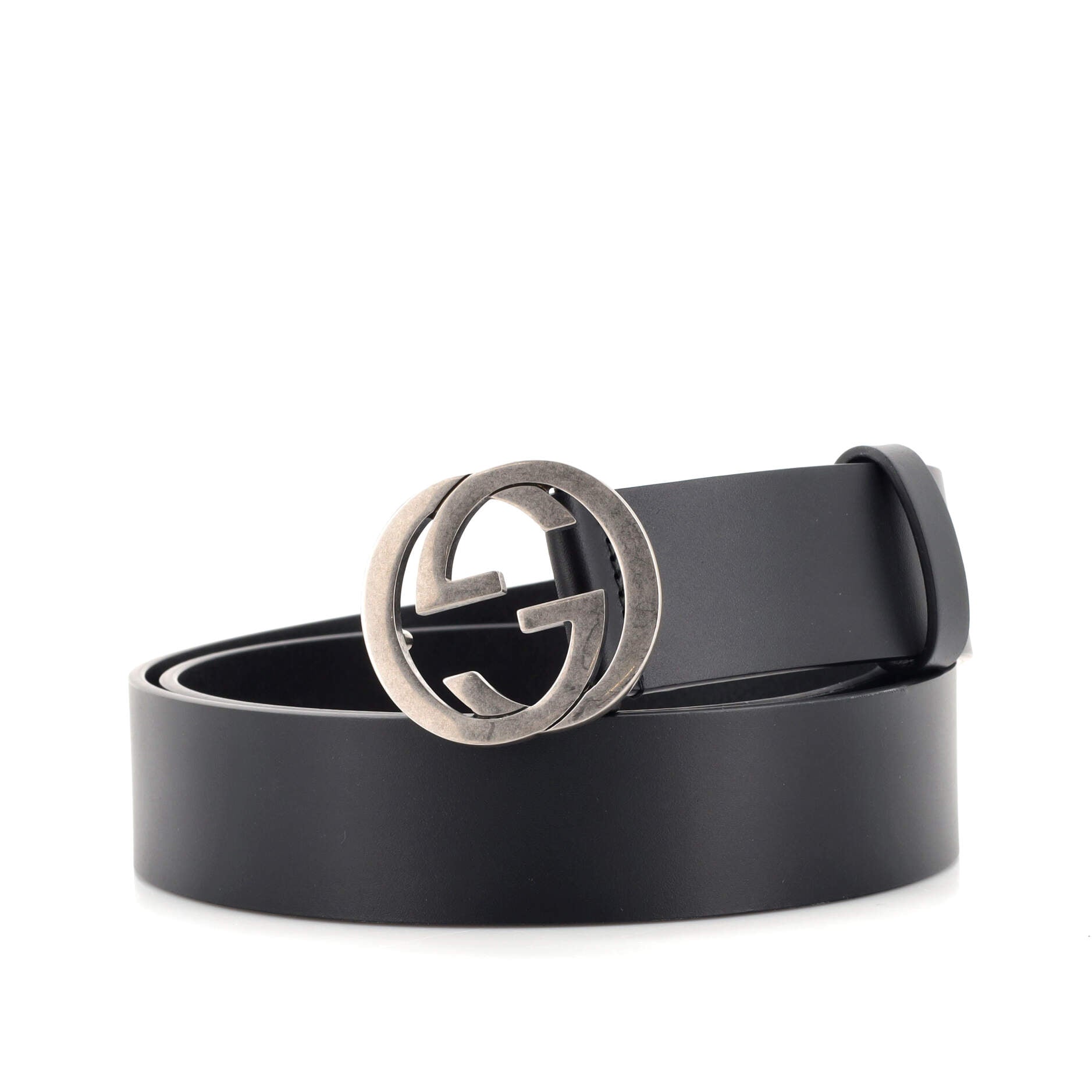 Interlocking G Belt Leather Wide 100