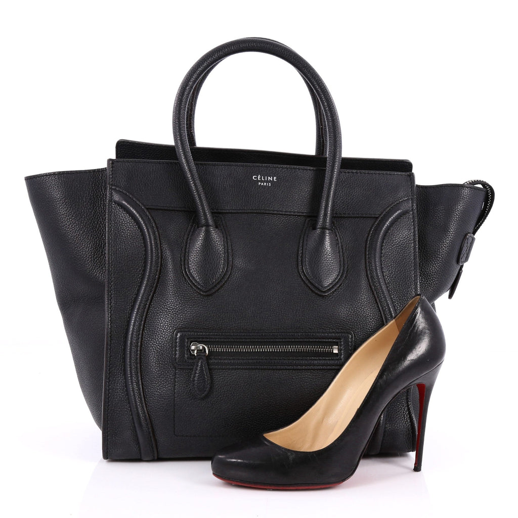 Luggage Handbag Grainy Leather Mini