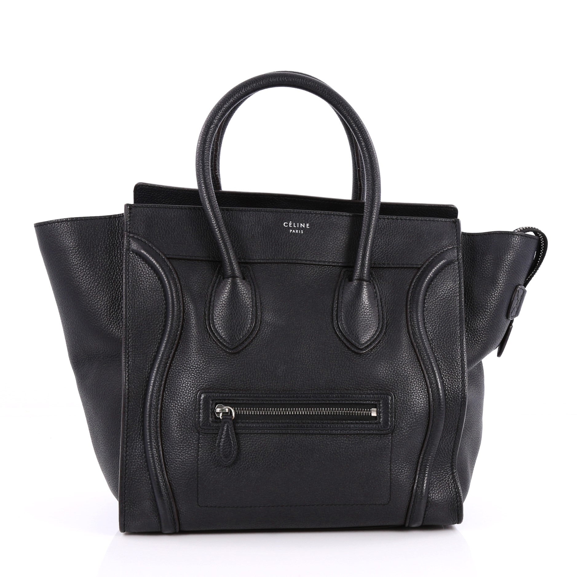 Luggage Handbag Grainy Leather Mini