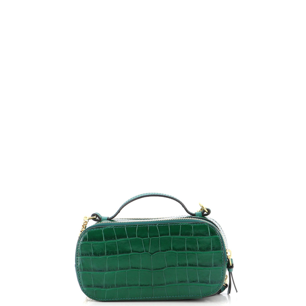 C Vanity Bag Crocodile Embossed Leather Mini