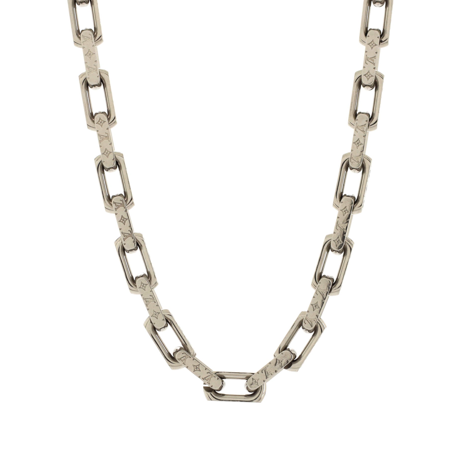 Monogram Chain Necklace Metal