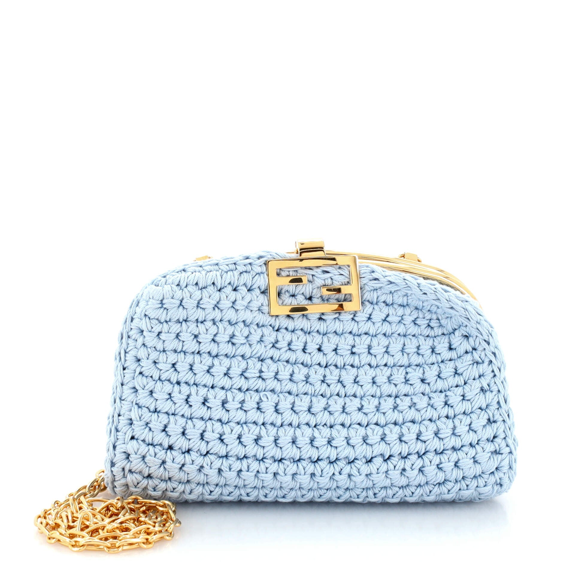 Baguette Phone Bag Woven Crochet Mini