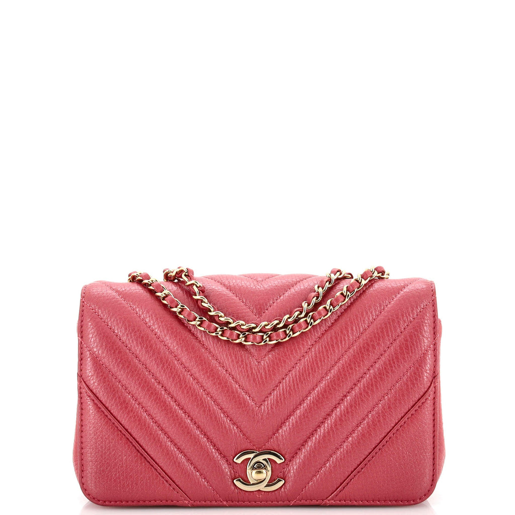 Statement Flap Bag Chevron Calfskin Mini
