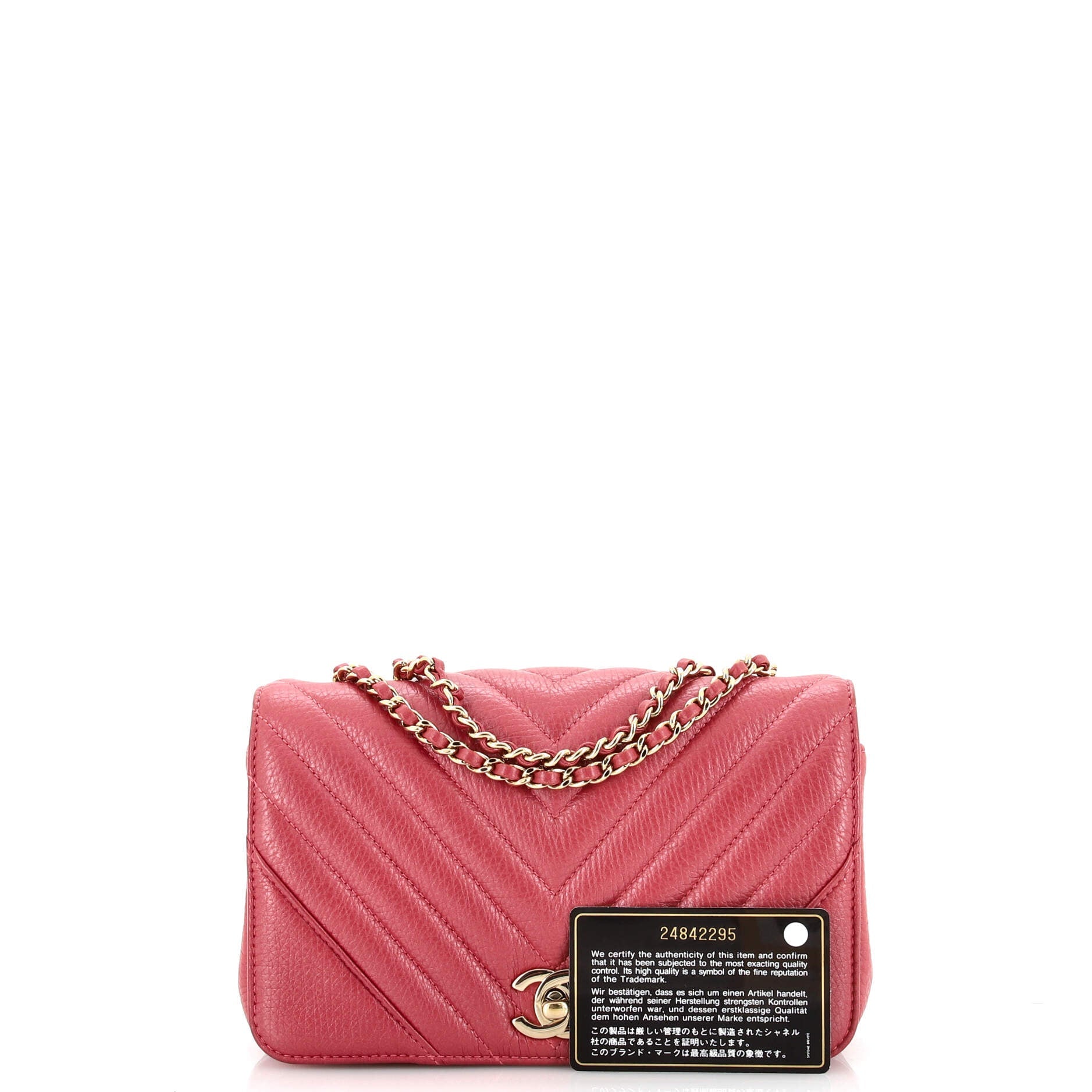 Statement Flap Bag Chevron Calfskin Mini