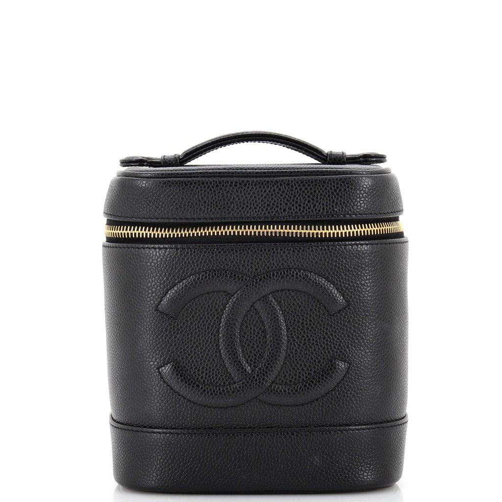 Vintage Timeless Cosmetic Case Caviar Tall
