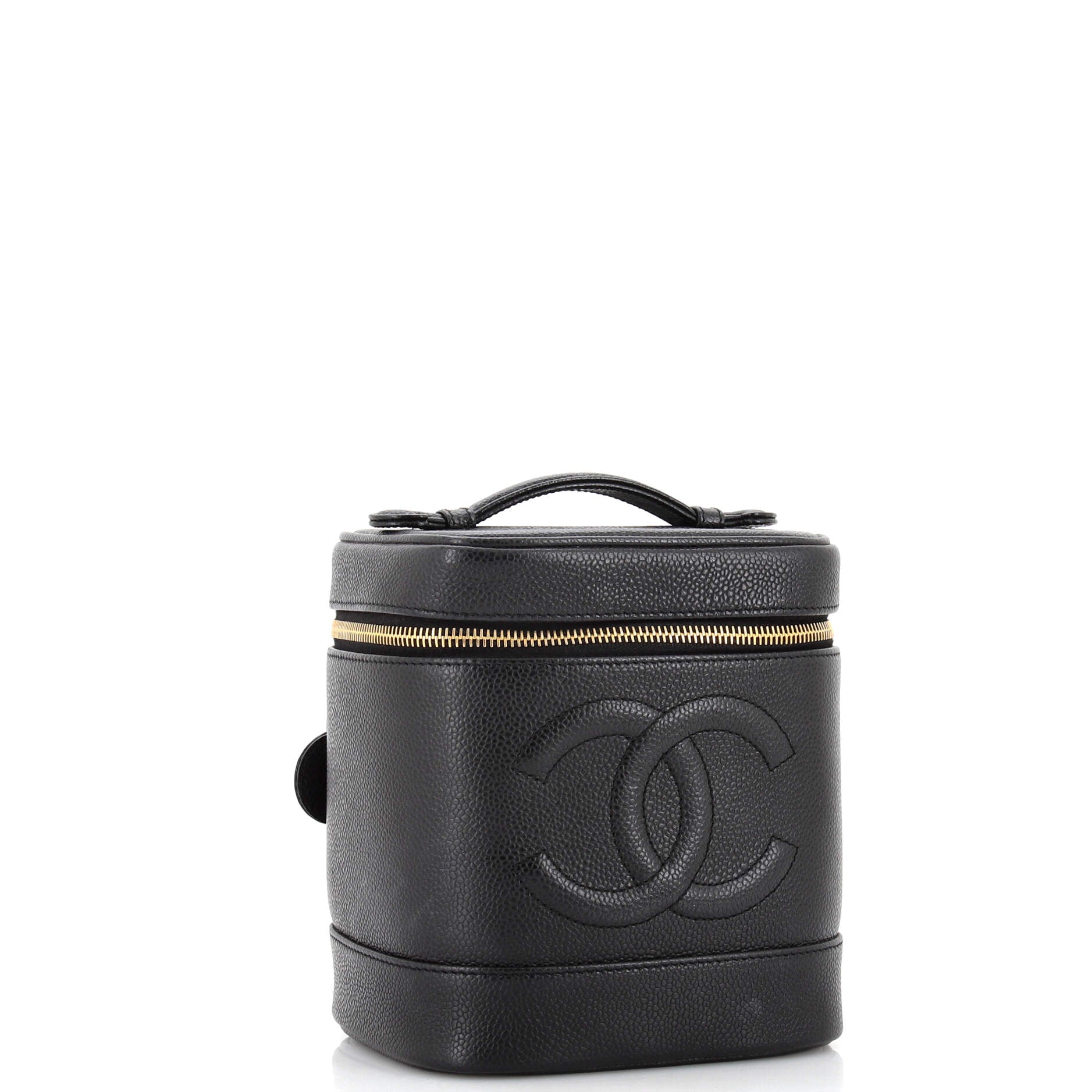Vintage Timeless Cosmetic Case Caviar Tall