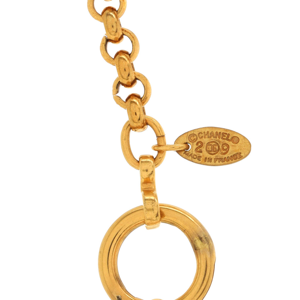 Vintage Woven Circle Pendant Necklace Metal