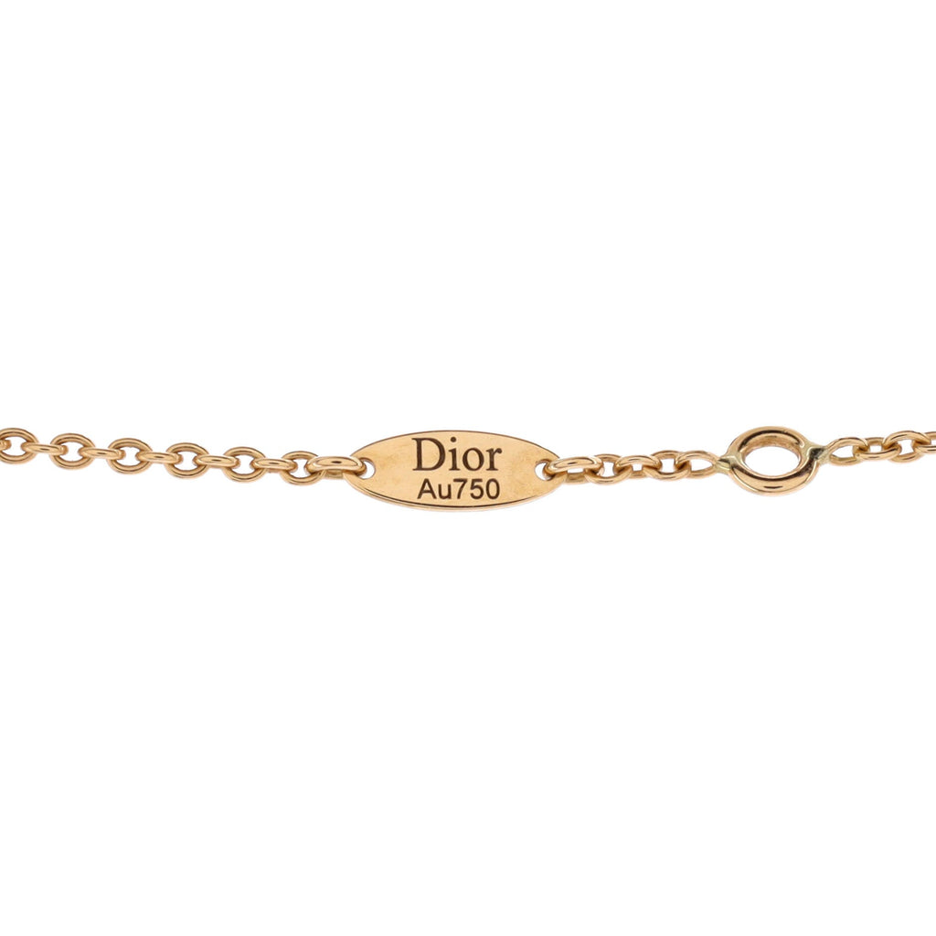 Rose Celeste Necklace 18K Yellow Gold and 18K White Gold with Diamond, Onyx, and Mother of Pearl