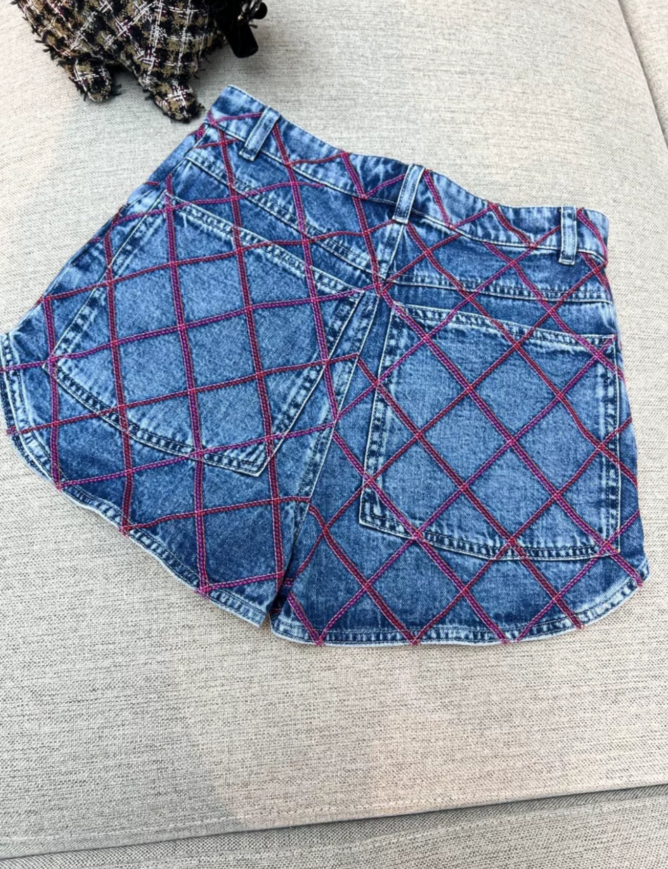 Chanel 22M Coco Beach Denim Jacket And Shorts