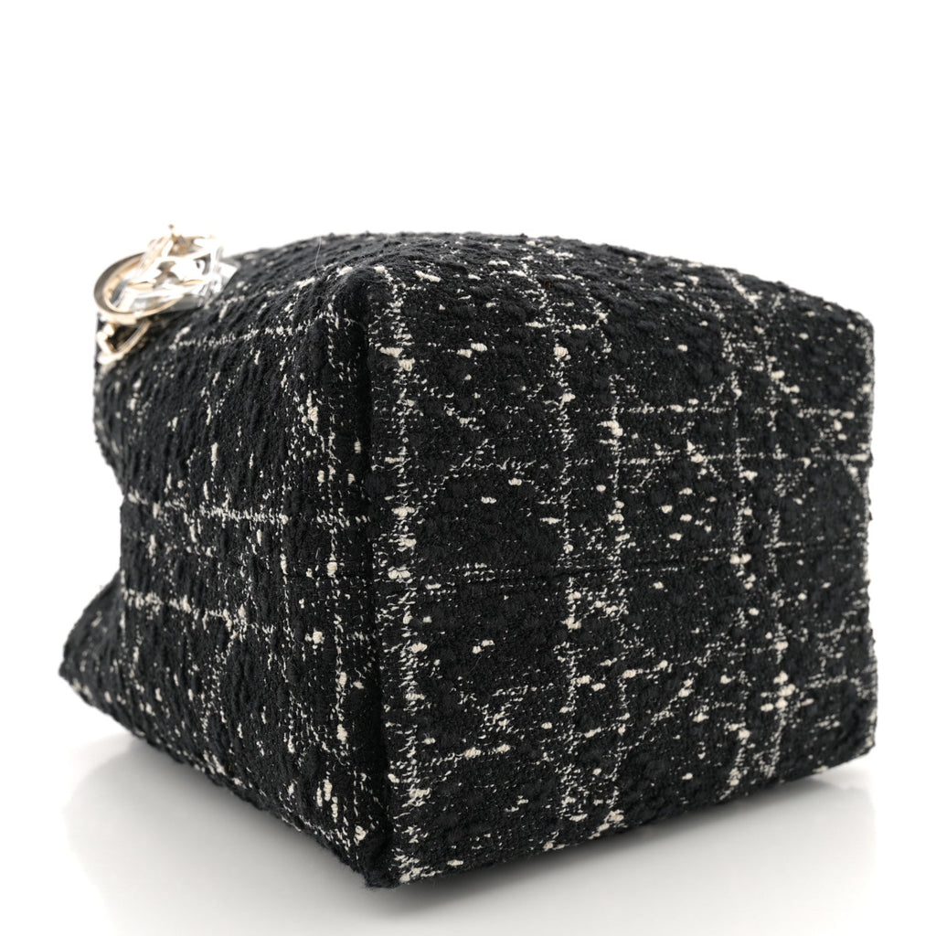 Tweed Cannage Small Vertical Toujours Black