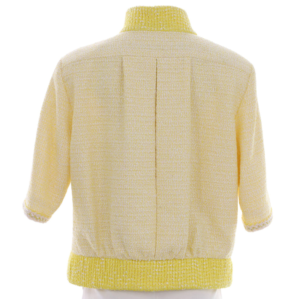Women’s Cropped Sleeve Two Pocket Zip Jacket Tweed