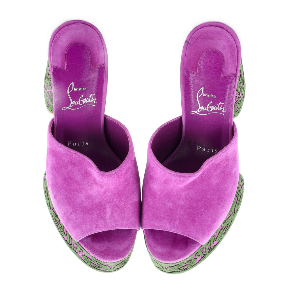 Women's Yazemule Platform Slide Sandals Suede 130